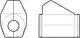 Abgebildet ist ein technisches Bauteil zur Wärme- und Kältedämmung, hergestellt von IMI Hydronic Engineering, in schematischer Ansicht von vorne und der Seite.